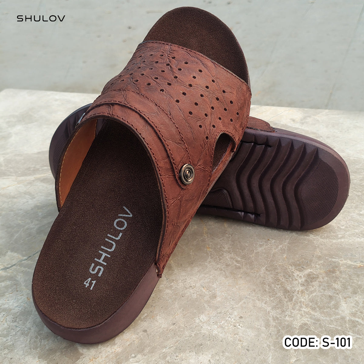 Trendy Nubuck Full Grain Worthy Leather Fashionable Sandal - 101