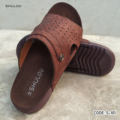 Trendy Nubuck Full Grain Worthy Leather Fashionable Sandal - 101