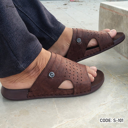 Trendy Nubuck Full Grain Worthy Leather Fashionable Sandal - 101