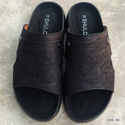 Trendy Nubuck Full Grain Worthy Leather Fashionable Sandal - 102